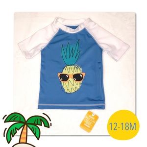 NEW Gymboree Pineapple Sunglasses Rash Guard Boys 12-18M